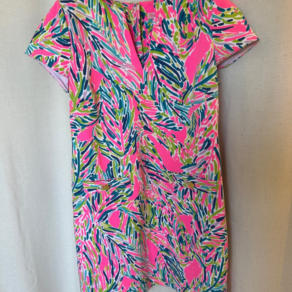 Lilly Pulitzer Pink and Green Patterned Dress